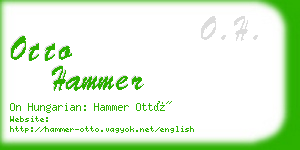 otto hammer business card